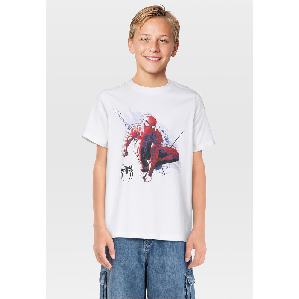Mister Tee Marvel Spiderman - Hang out Kinder TShirt - Weiß